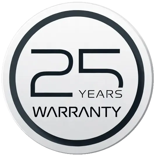 25-year warranty logo